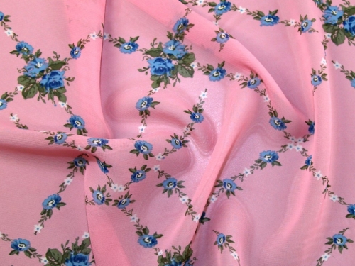 Deadstock Sheer Chiffon Fabric Blush Pink