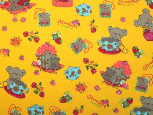 Deadstock 100% Cotton Poplin Fabric Yellow