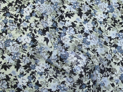 Deadstock Sheer Chiffon Fabric Mint Sky