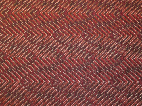Deadstock Metallic Woven Brocade Fabric Red