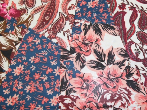 Deadstock Sheer Chiffon Fabric Wine Coral