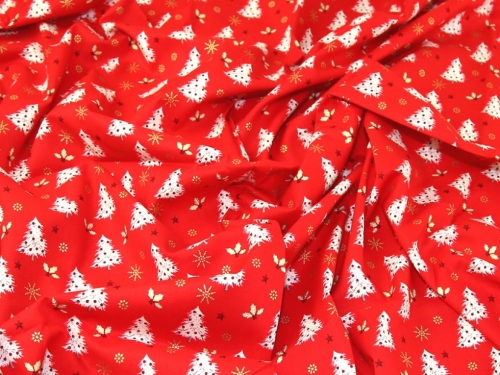 Deadstock 100% Cotton Fabric Red