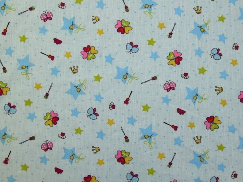 Deadstock 100% Cotton Fabric Aqua
