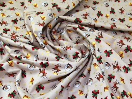 Deadstock 100% Cotton Fabric Beige