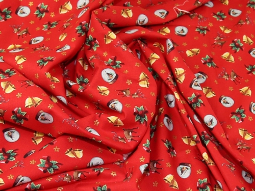 Deadstock 100% Cotton Fabric Red