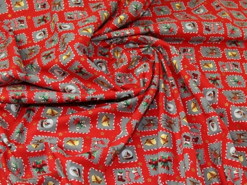 Deadstock 100% Cotton Fabric Red