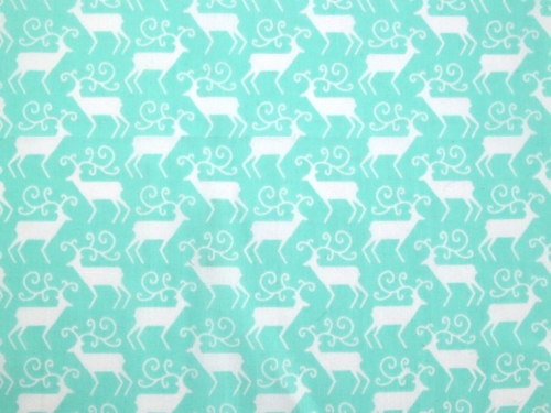 Printed Polycotton Fabric Turquoise
