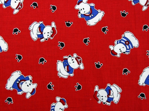 Deadstock 100% Cotton Fabric Red