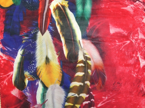 Deadstock Polyester Georgette Fabric Red