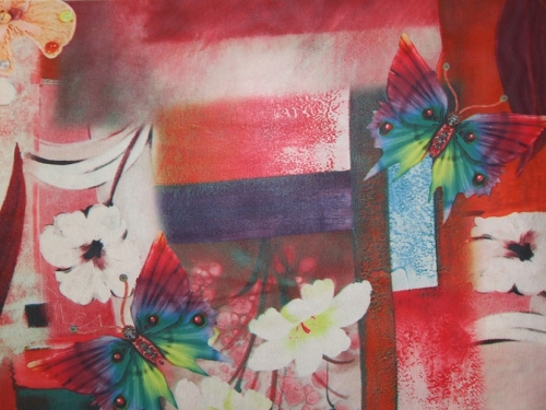 Deadstock Polyester Georgette Fabric Red