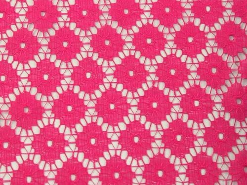 Deadstock Dutch Lace Fabric Cerise Pink