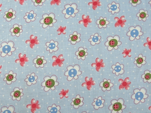 Deadstock 100% Cotton Fabric Sky Blue