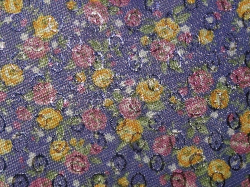 Deadstock Metallic Woven Brocade Fabric Blue
