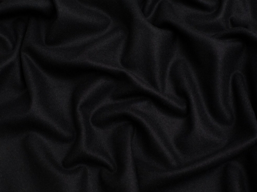 Minerva Core Range Melton Wool Blend Coating Fabric Black