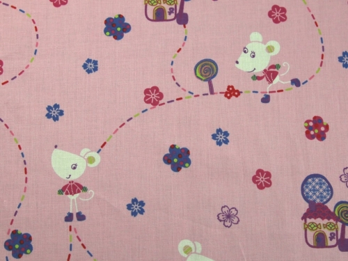 Deadstock 100% Cotton Fabric Pink