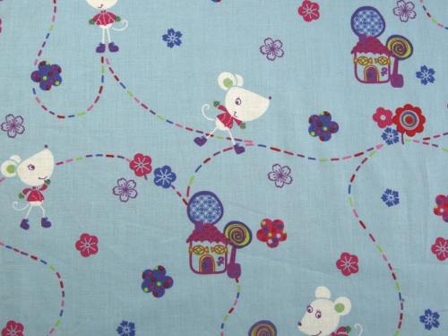 Deadstock 100% Cotton Fabric Sky Blue