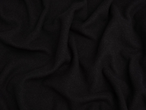 Mouflon Wool Blend Coating Fabric Black