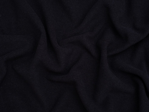 Mouflon Wool Blend Coating Fabric Dark Navy