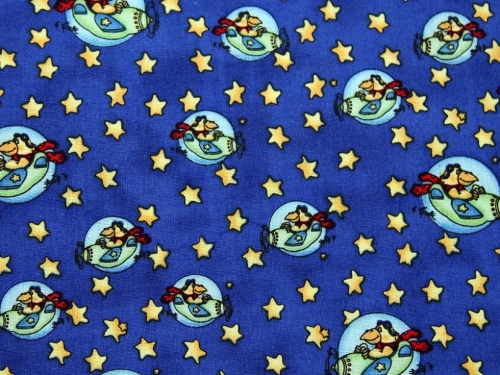 Deadstock 100% Cotton Fabric Blue