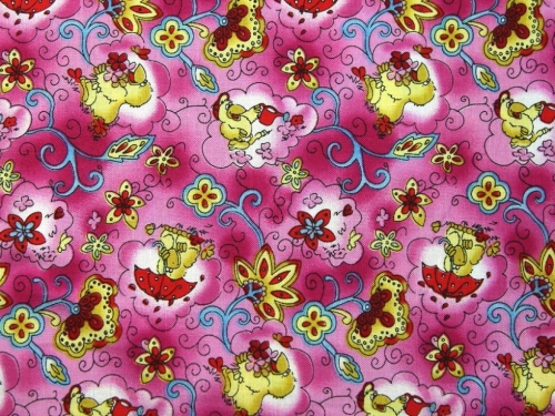 Deadstock 100% Cotton Fabric Pink