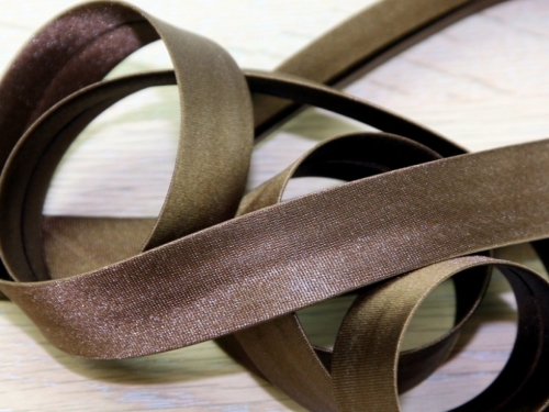 Prym Duchesse Satin Bias Binding Tape Medium Brown