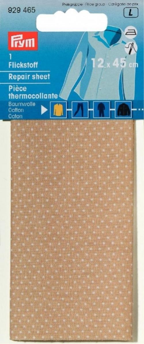 Prym Spotty Cotton Repair Sheet Beige & White