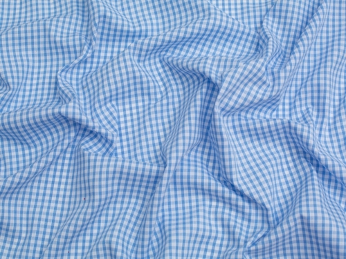 Minerva Core Range 1/8 inch Check Gingham Fabric Pale Blue