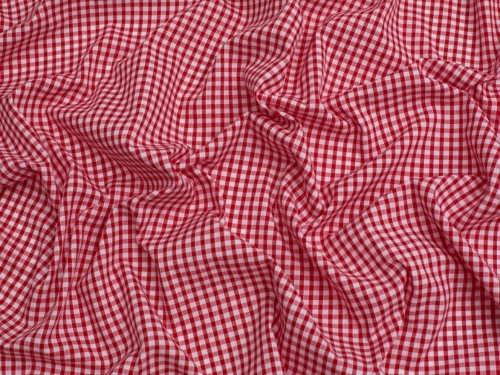 Minerva Core Range 1/8 inch Check Gingham Fabric Red
