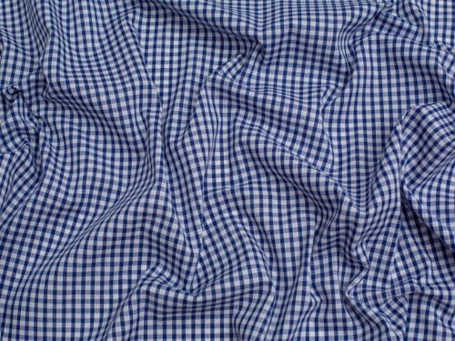Minerva Core Range 1/8 inch Check Gingham Fabric Royal Blue