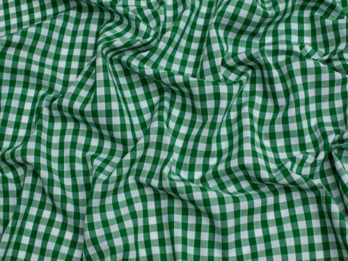 Minerva Core Range 1/4 inch Check Gingham Fabric Emerald Green