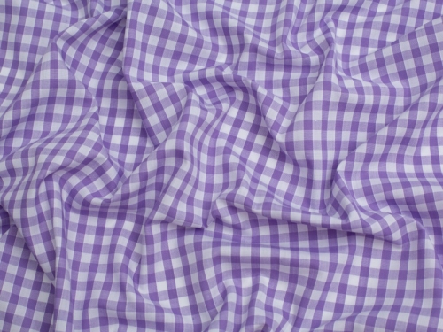 Minerva Core Range 1/4 inch Check Gingham Fabric Lilac