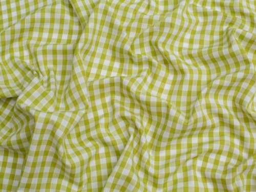 Minerva Core Range 1/4 inch Check Gingham Fabric Citrus Green
