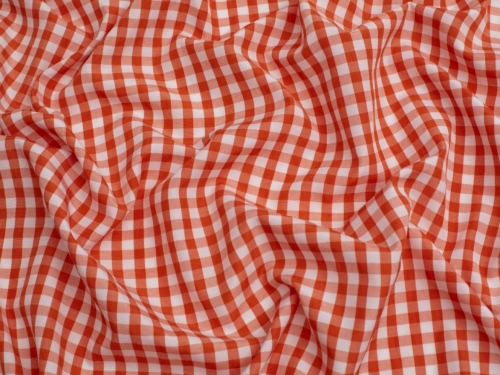 Minerva Core Range 1/4 inch Check Gingham Fabric Orange