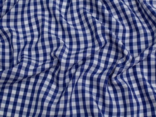 Minerva Core Range 1/4 inch Check Gingham Fabric Royal Blue