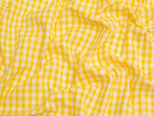 Minerva Core Range 1/4 inch Check Gingham Fabric Yellow