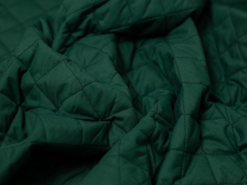 Minerva Core Range Quilted Polycotton Fabric Bottle Green