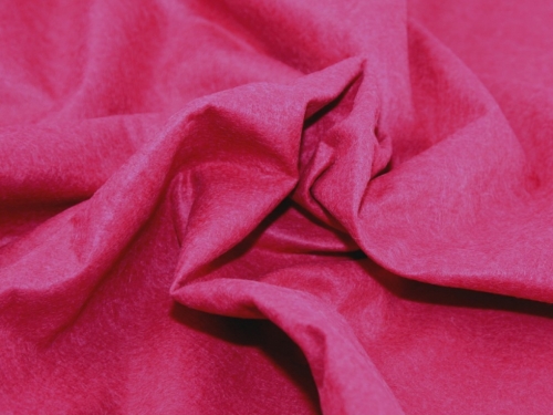Deadstock Wool Felt Fabric Cerise Pink