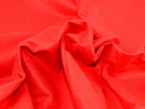 Deadstock Wool Felt Fabric Red