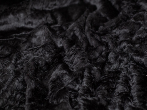 Minerva Core Range Short Pile Faux Fur Fabric Black