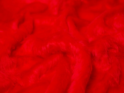 Minerva Core Range Short Pile Faux Fur Fabric Red