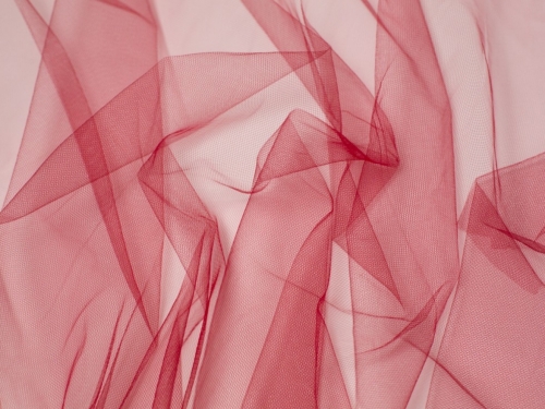 Soft Tulle Fabric Burgundy