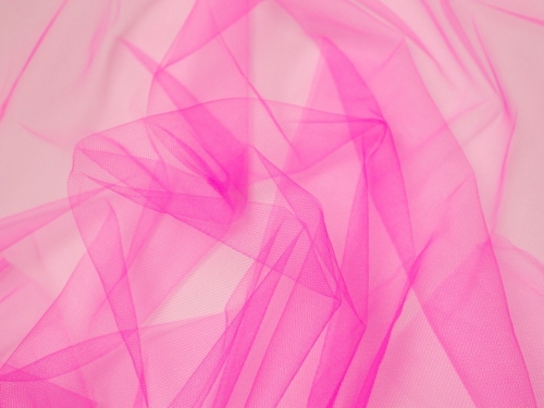 Soft Tulle Fabric Fluorescent Cerise