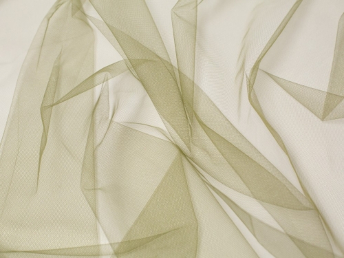 Soft Tulle Fabric Khaki Green