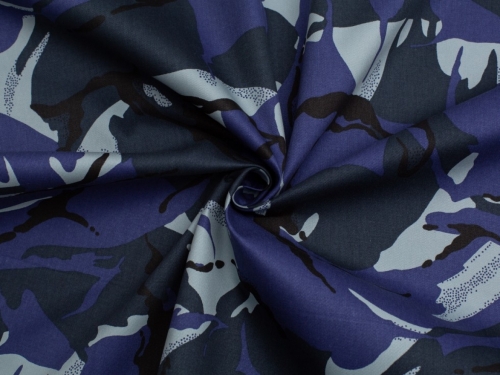 Minerva Core Range Cotton Drill Fabric Urban (Blue)