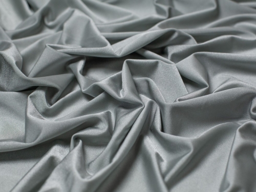 Minerva Core Range Glossy Activewear Lycra Four Way Stretch Knit Fabric Silver