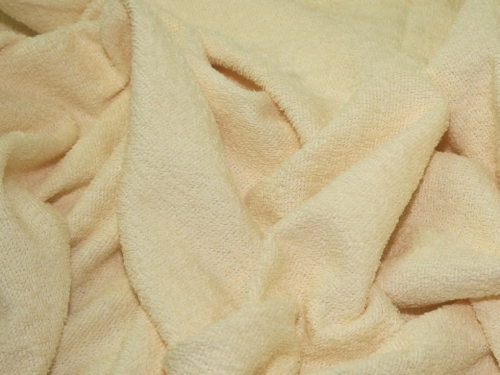 Deadstock Cotton Towelling Fabric Cream