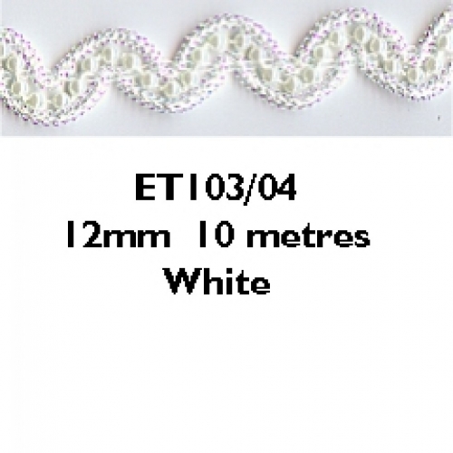 Essential Trimmings Beaded Chevron Trim White