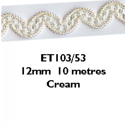 Essential Trimmings Beaded Chevron Trim Cream