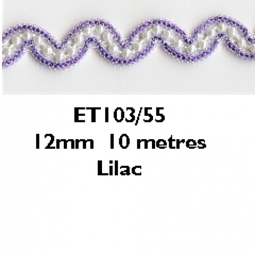 Essential Trimmings Beaded Chevron Trim Lilac