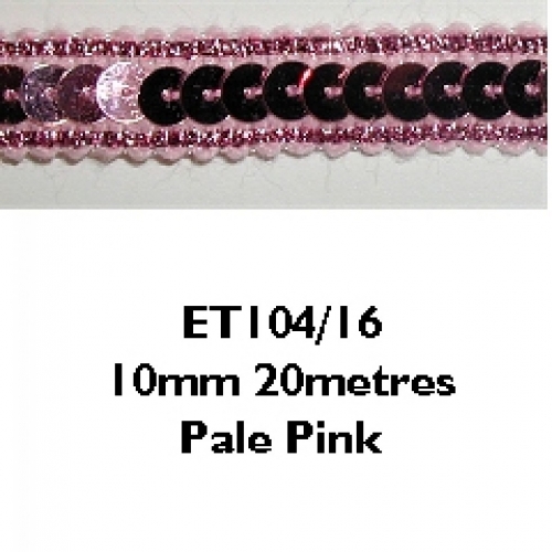 Essential Trimmings Sequin Metallic Edged Trim (Value Roll) Pale Pink